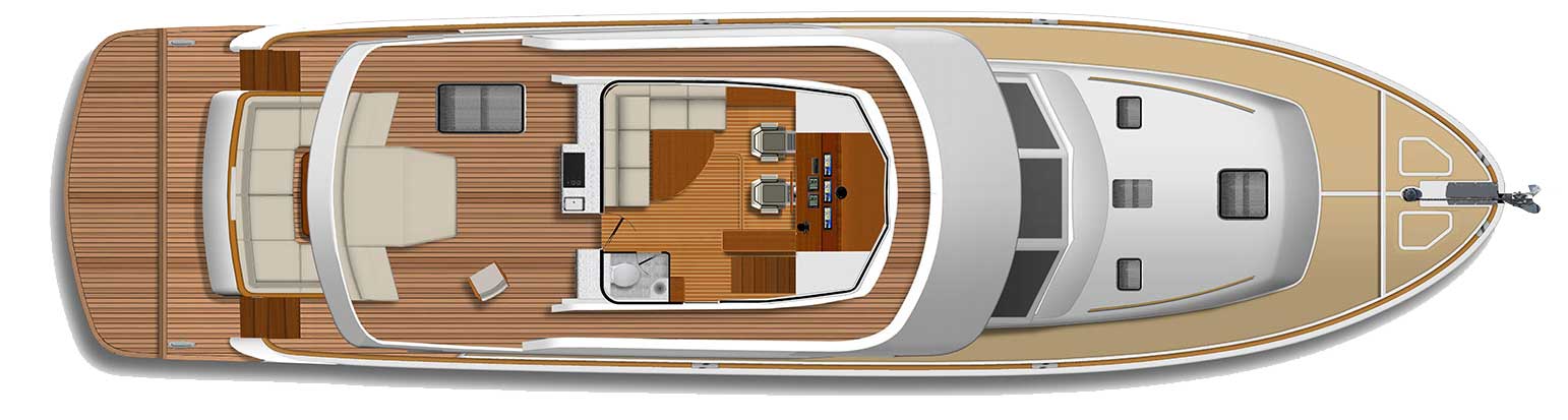 76 FLYBRIDGE ENCLOSED PILOTHOUSE