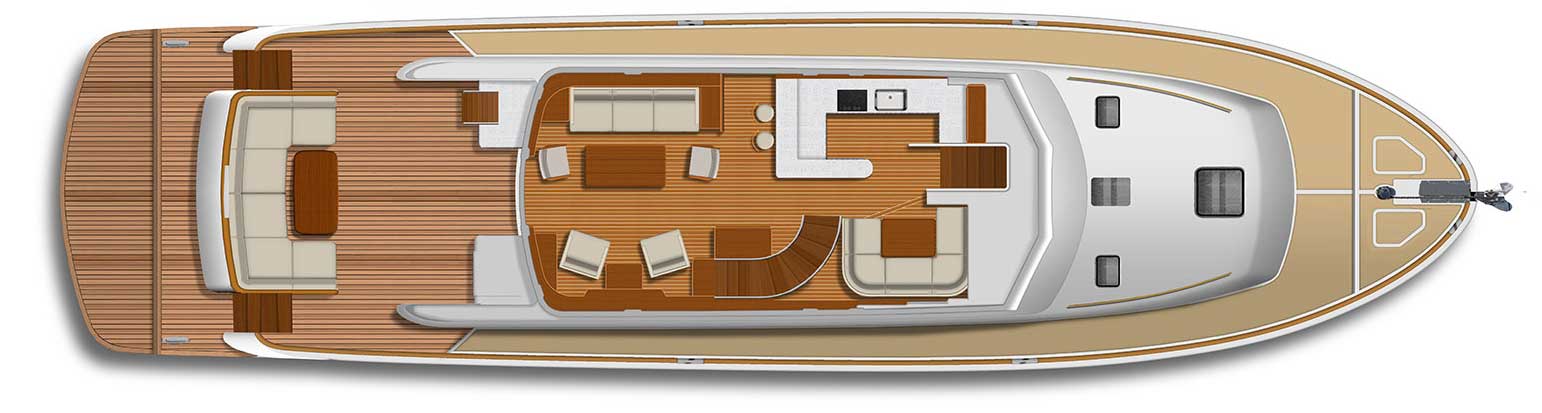 76 Enclosed Pilothouse Mid Deck