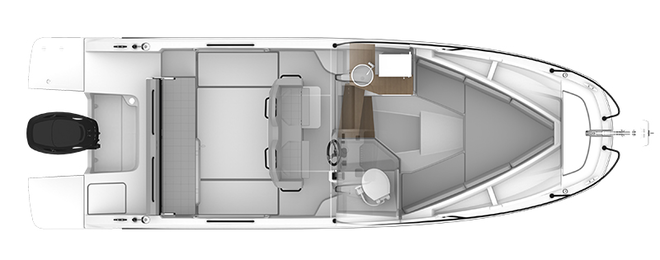 Beneteau Flyer 8 Sundeck Topview