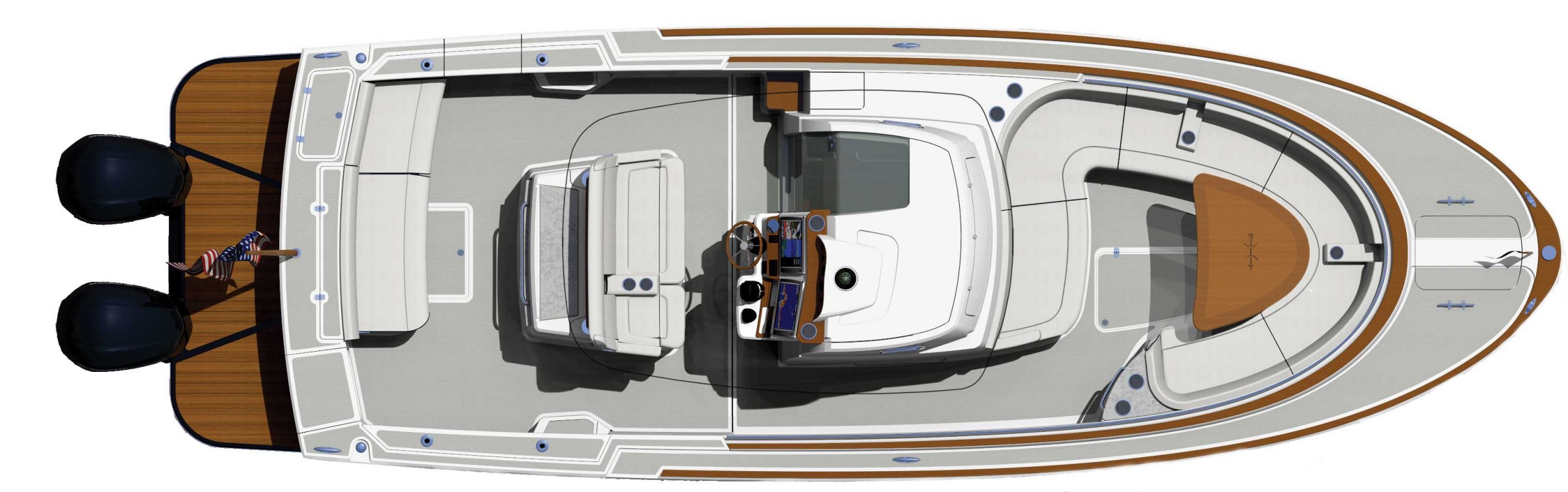 Hunt Yachts 32 Center Console Layout